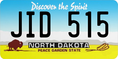 ND license plate JID515