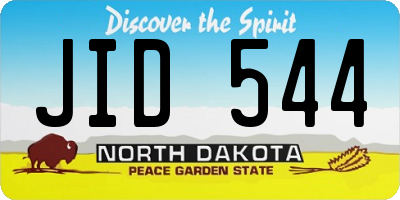 ND license plate JID544
