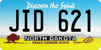 ND license plate JID621