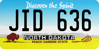 ND license plate JID636