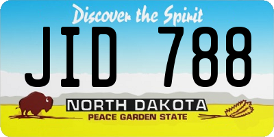 ND license plate JID788