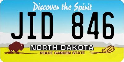 ND license plate JID846
