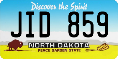 ND license plate JID859