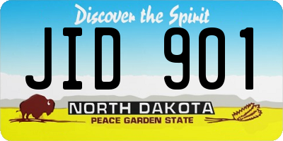 ND license plate JID901