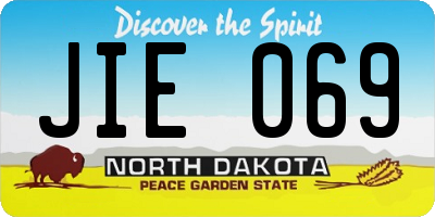 ND license plate JIE069
