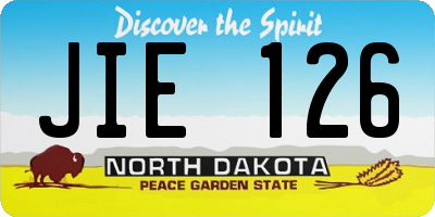 ND license plate JIE126