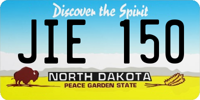 ND license plate JIE150