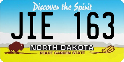 ND license plate JIE163