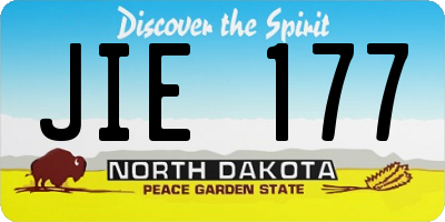ND license plate JIE177