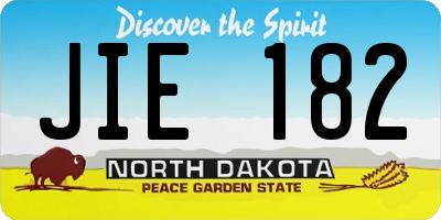 ND license plate JIE182