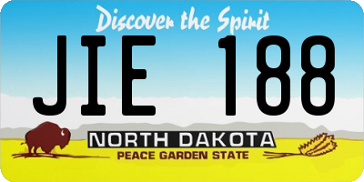 ND license plate JIE188