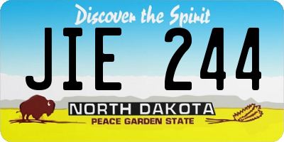 ND license plate JIE244