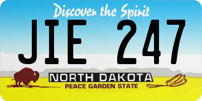 ND license plate JIE247