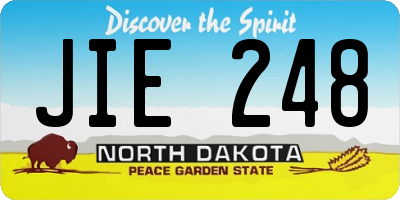ND license plate JIE248