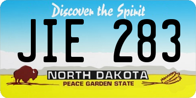 ND license plate JIE283
