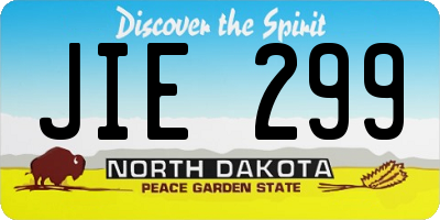 ND license plate JIE299