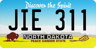ND license plate JIE311