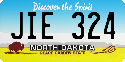 ND license plate JIE324