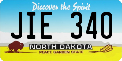 ND license plate JIE340