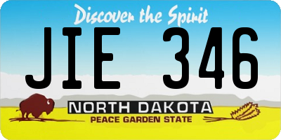 ND license plate JIE346