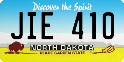 ND license plate JIE410