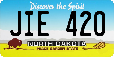 ND license plate JIE420
