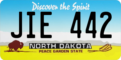 ND license plate JIE442