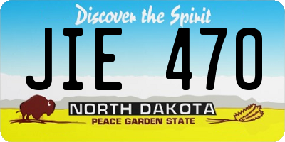 ND license plate JIE470