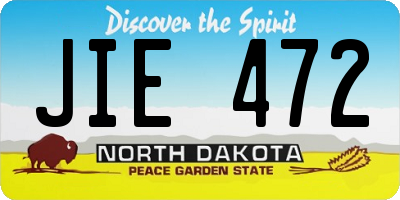 ND license plate JIE472