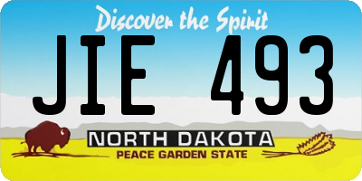 ND license plate JIE493