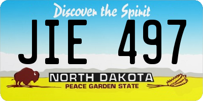 ND license plate JIE497