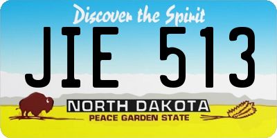 ND license plate JIE513
