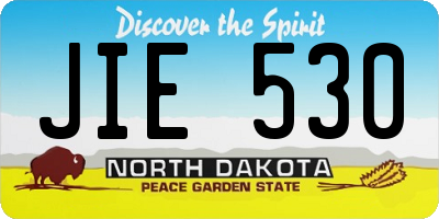 ND license plate JIE530