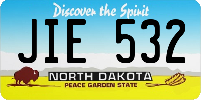 ND license plate JIE532