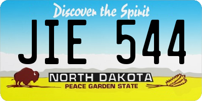ND license plate JIE544