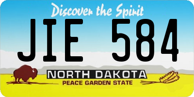 ND license plate JIE584