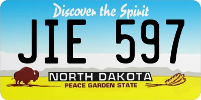 ND license plate JIE597