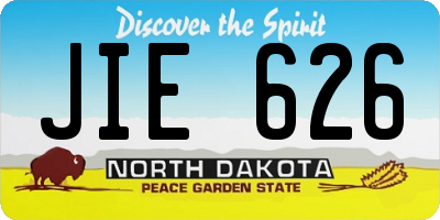 ND license plate JIE626