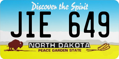 ND license plate JIE649
