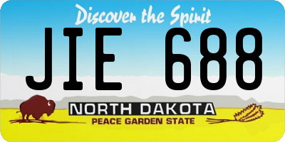 ND license plate JIE688