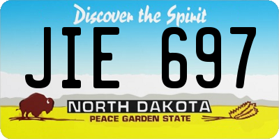 ND license plate JIE697
