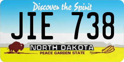 ND license plate JIE738