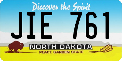 ND license plate JIE761