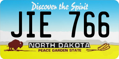 ND license plate JIE766