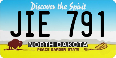 ND license plate JIE791
