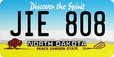 ND license plate JIE808