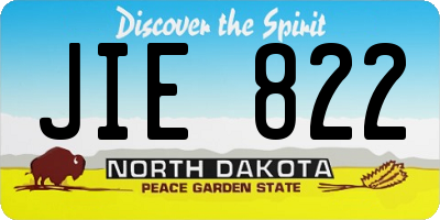 ND license plate JIE822