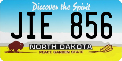 ND license plate JIE856