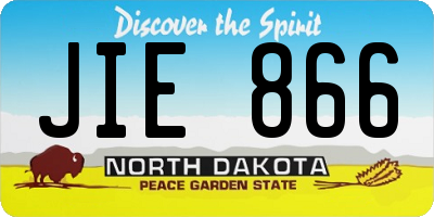 ND license plate JIE866