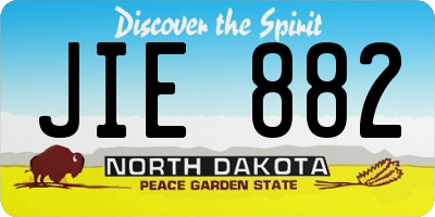 ND license plate JIE882